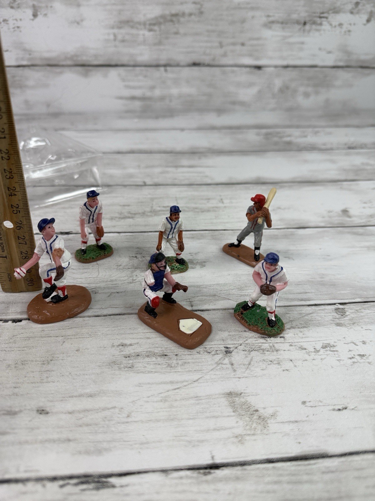 Lemax Baseball Buddies Figurine Set #82601 USA JULY 4 AS IS READ