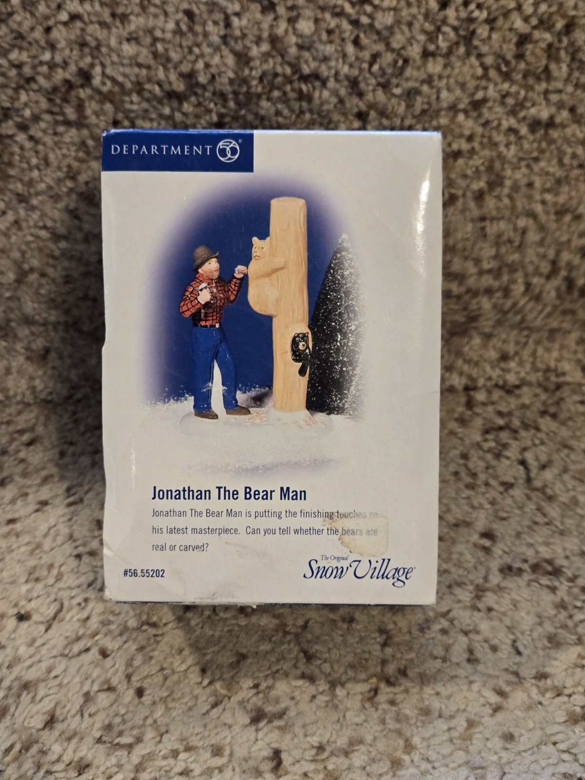 Dept 56 The Original Snow Village Jonathan The Bear Man #56.55202, Retired 2003