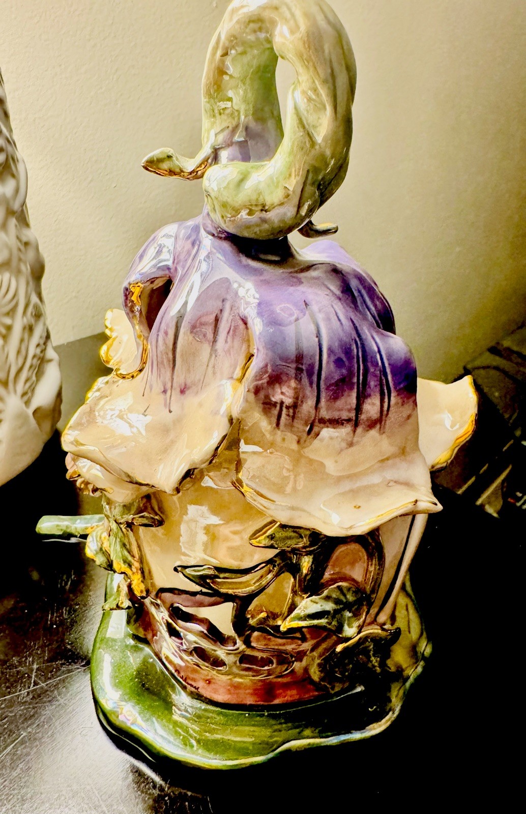 Vtg Blue Sky Fairy House Fit Voltive CandleCharming! Rare One