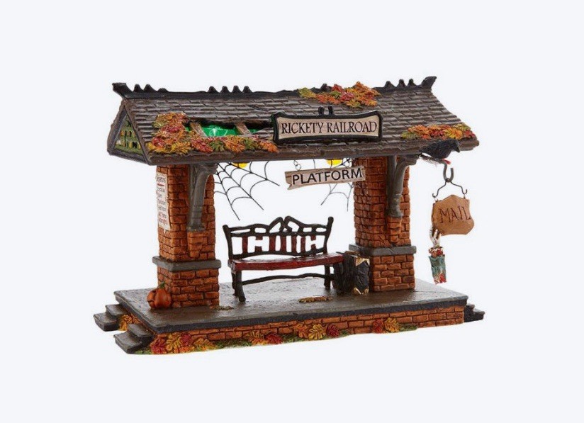 Department 56 Snow Village Halloween Rickety Railroad Platform NEW