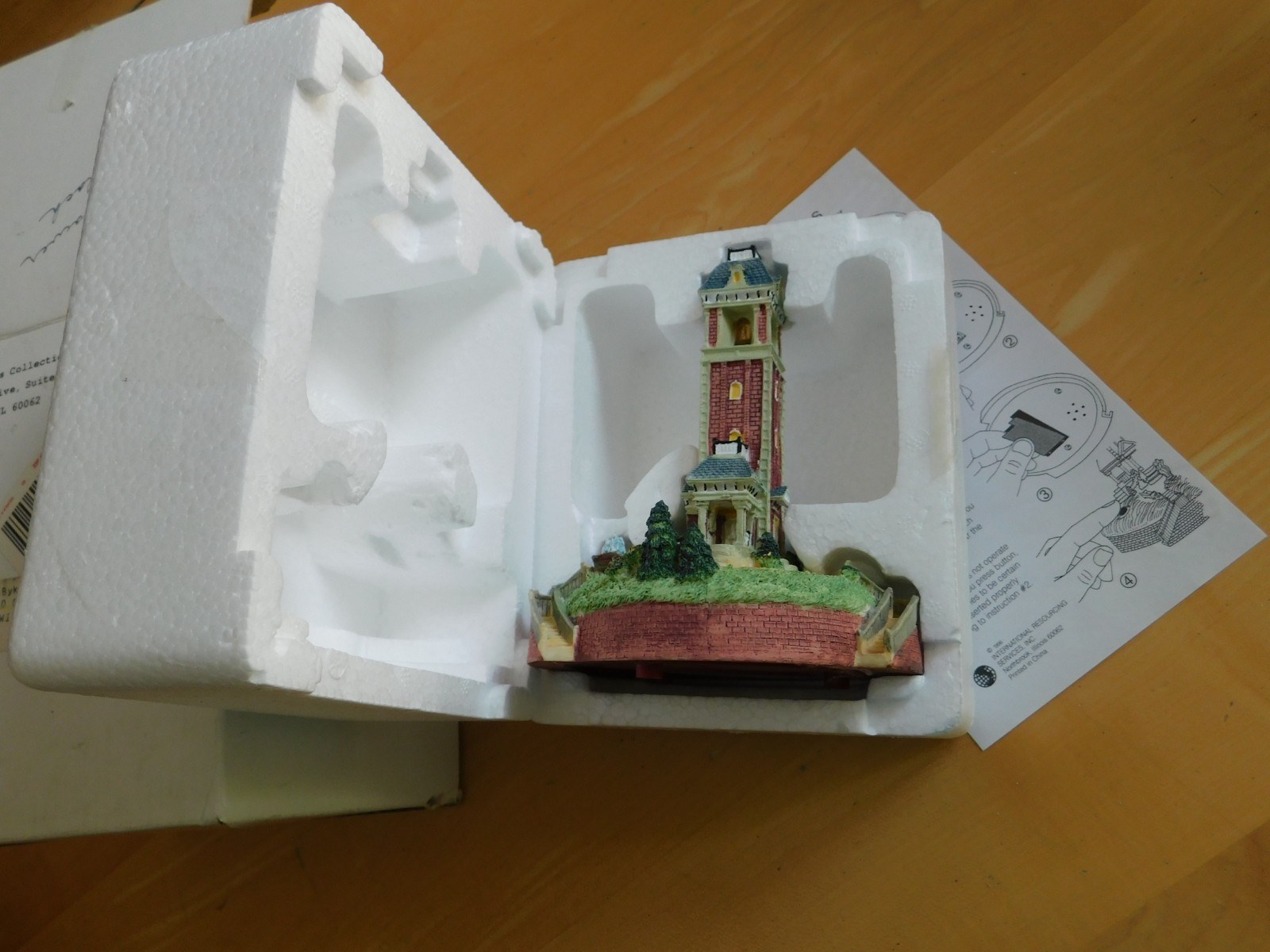 LIBERTY FALLS COLLECTION AH333 “BELL TOWER MUSIC BOX ” 1996 SHIPPING BOX