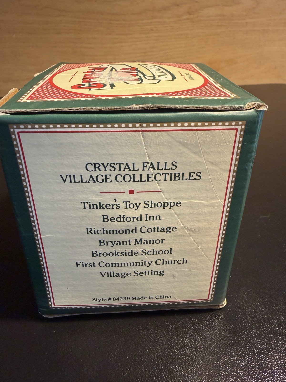 Vintage Richmond Cottage Crystal Falls Village House Christmas Ornament 1992 Box