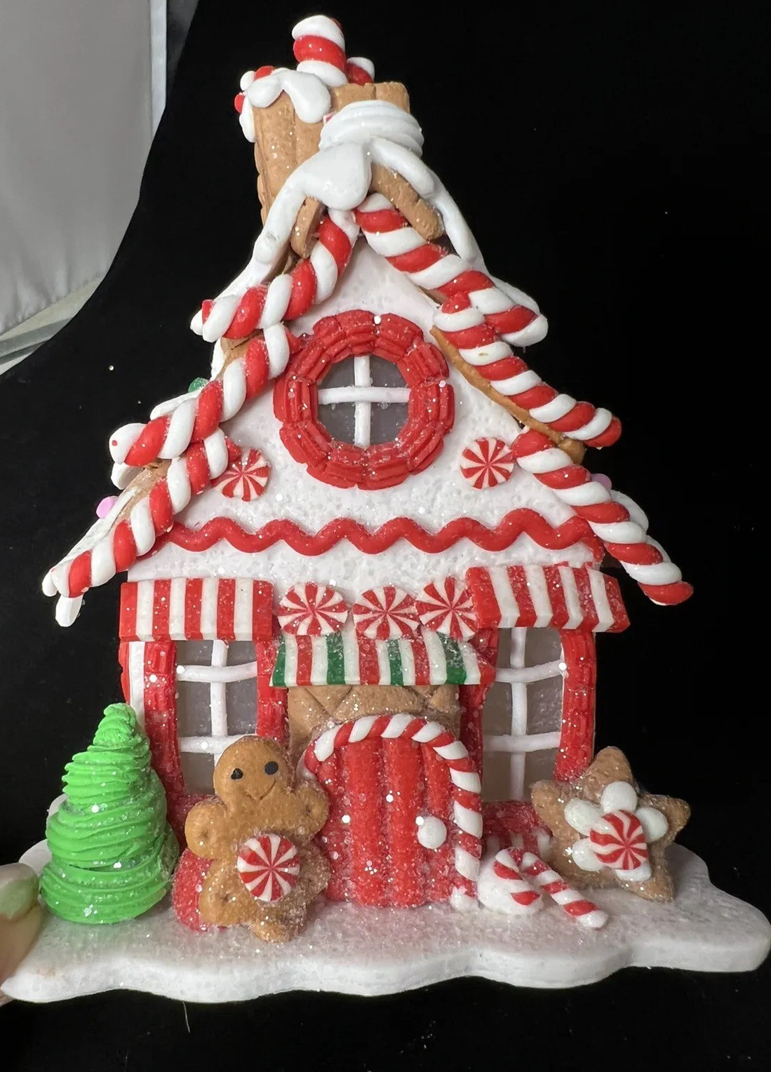 LED gingerbread house table piece NEW gorgeous designer Kurt S Adler 8”
