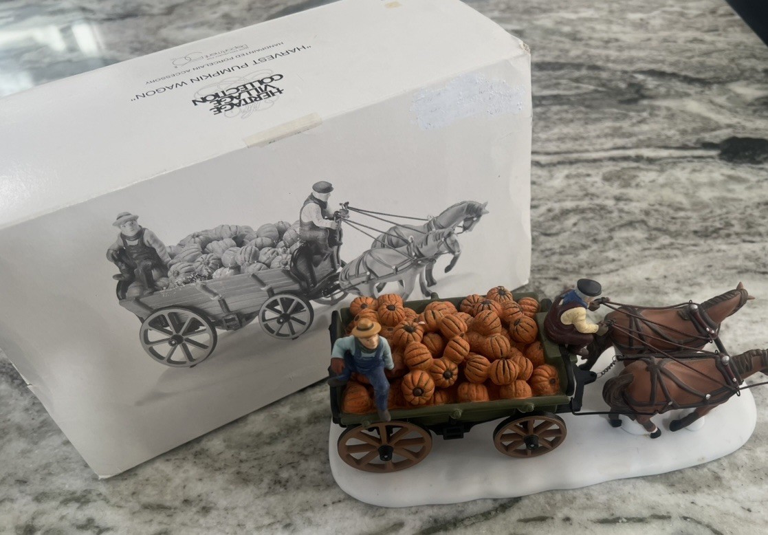 Department 56 Heritage Village Harvest Pumpkin Wagon #56591 1995 With Box
