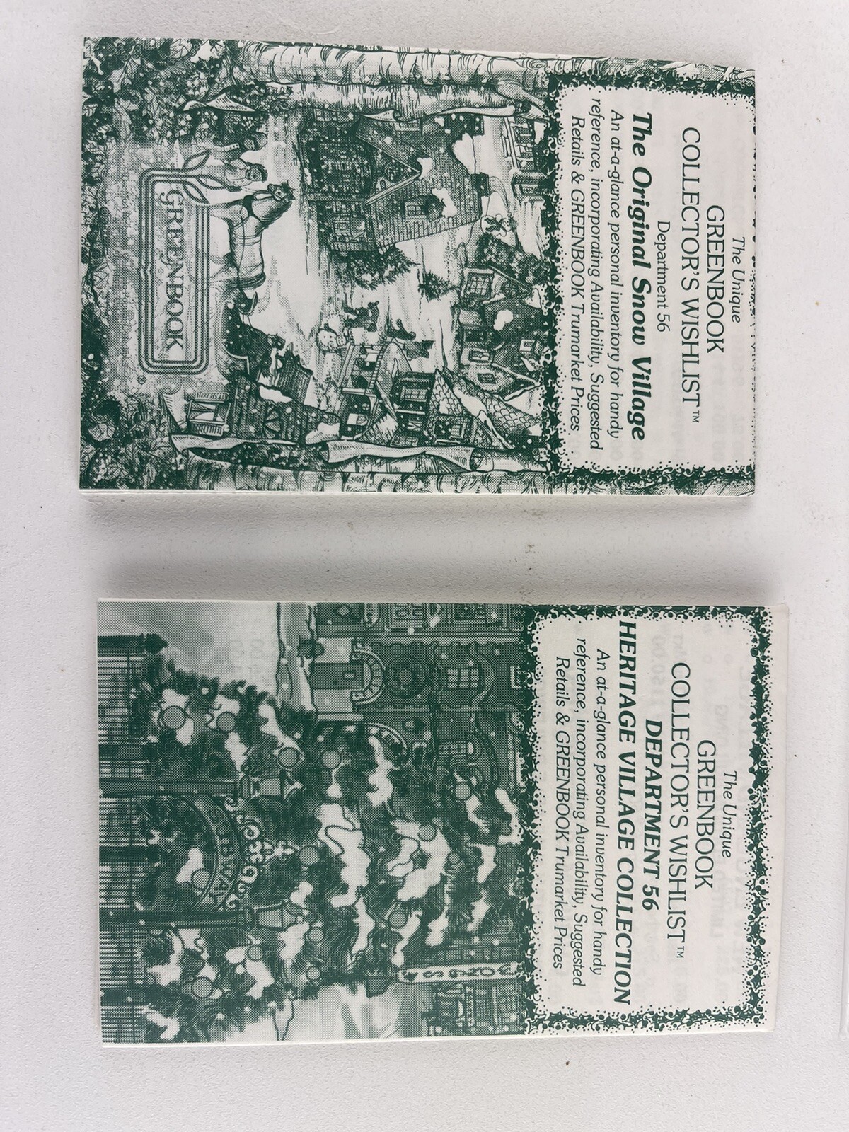 Dept 56 Heritage Village 1995 Greenbooks Collectors Wishlist, Stamps & Postcards