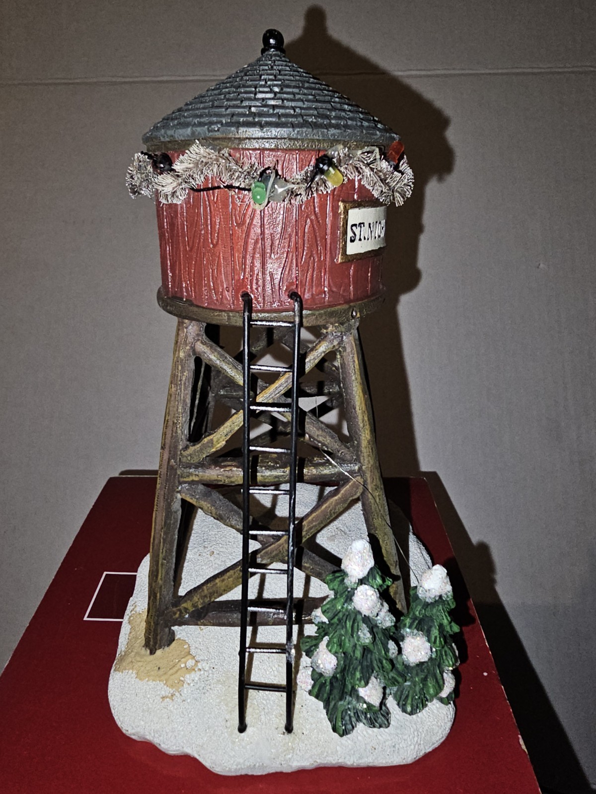 St. Nicholas Square Village Lot of 3 Figures Water Tower Deer Arbor Christmas
