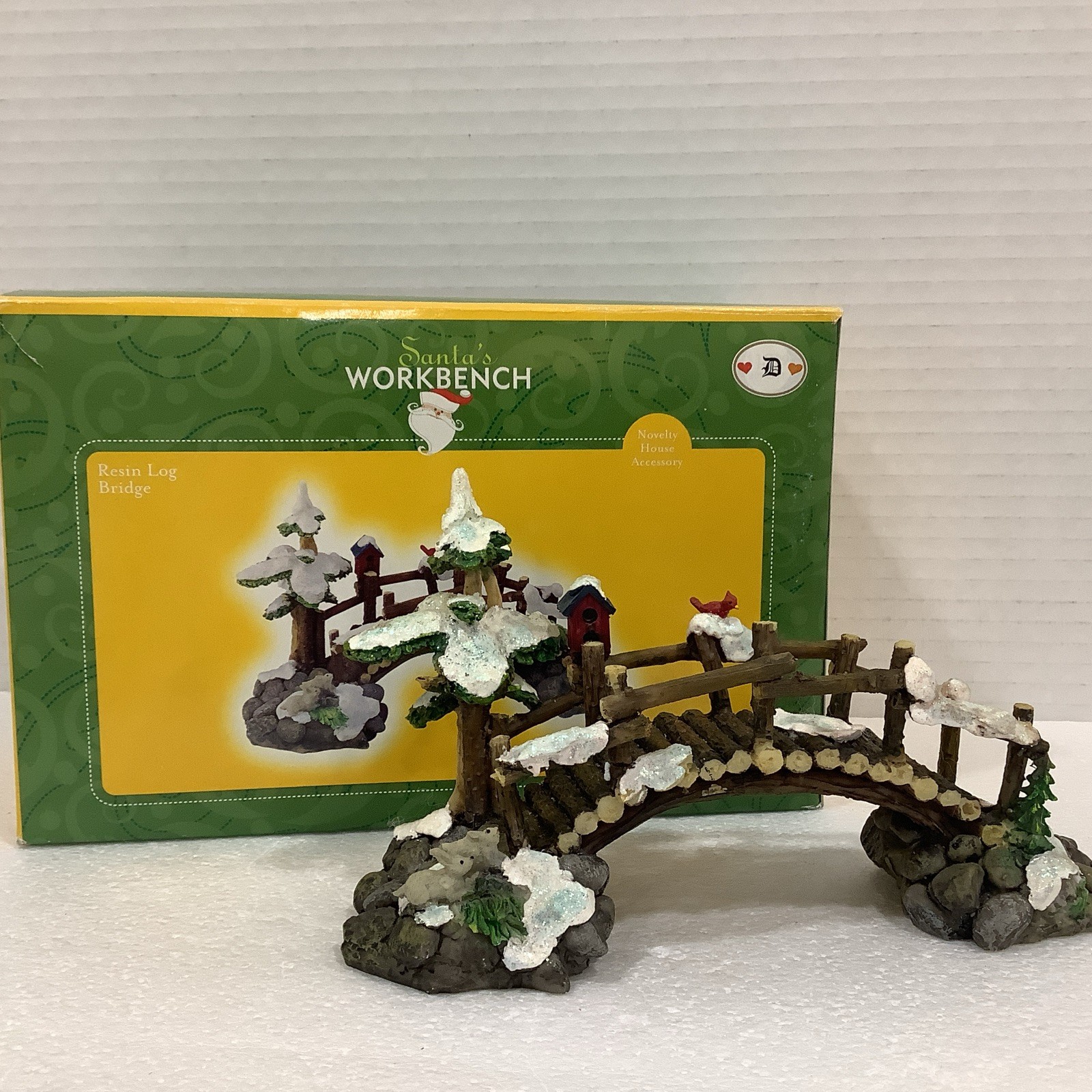 Santa’s Workbench Accessory 17553 Resin Log Bridge 2002
