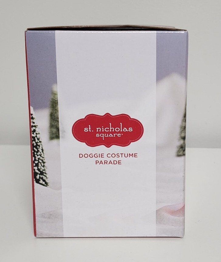 Kohls St Nicholas Square Christmas Village Doggie Costume Parade Figures w Light