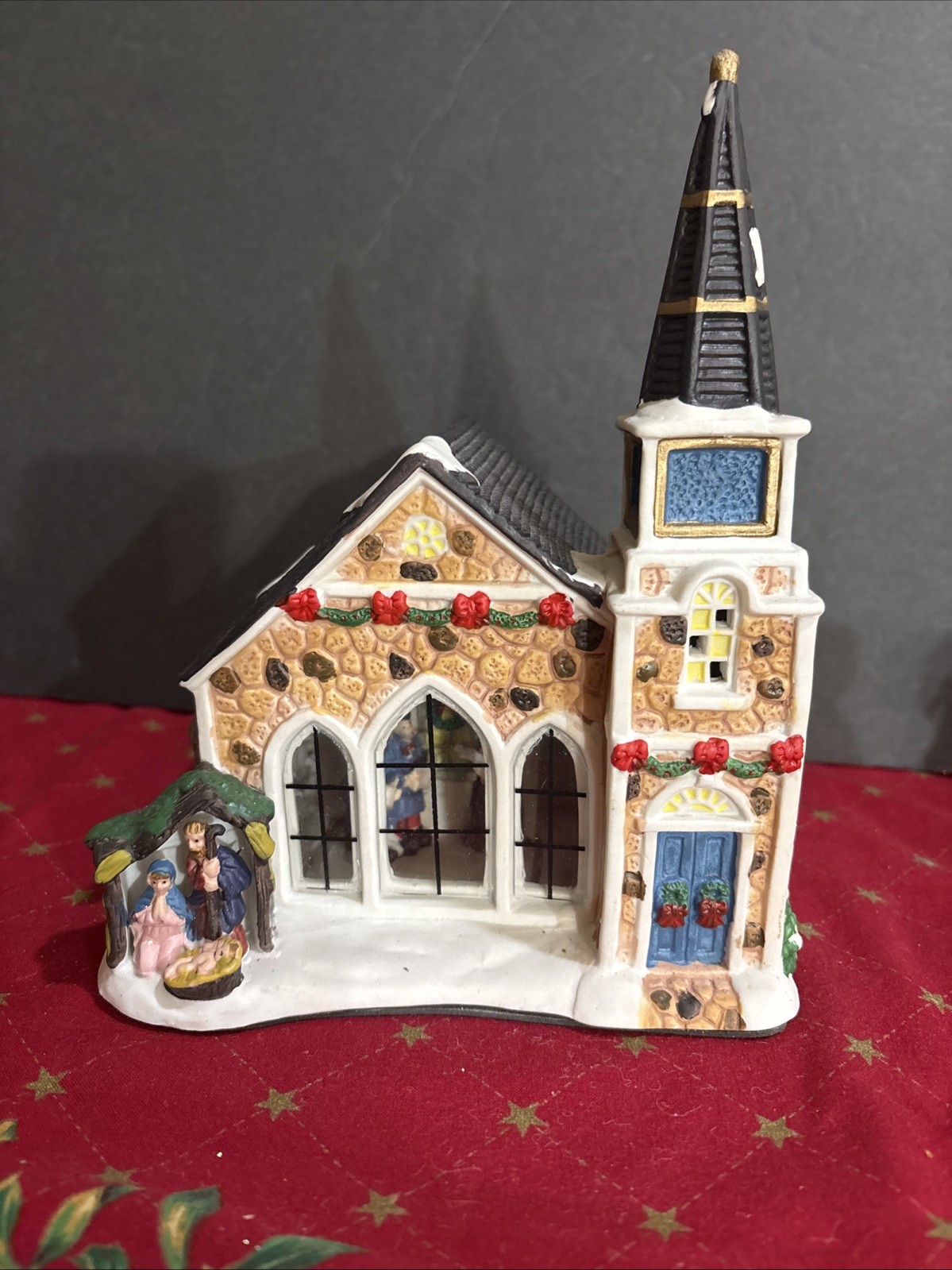 Enchanted Christmas Village Country Chapel~ 2002