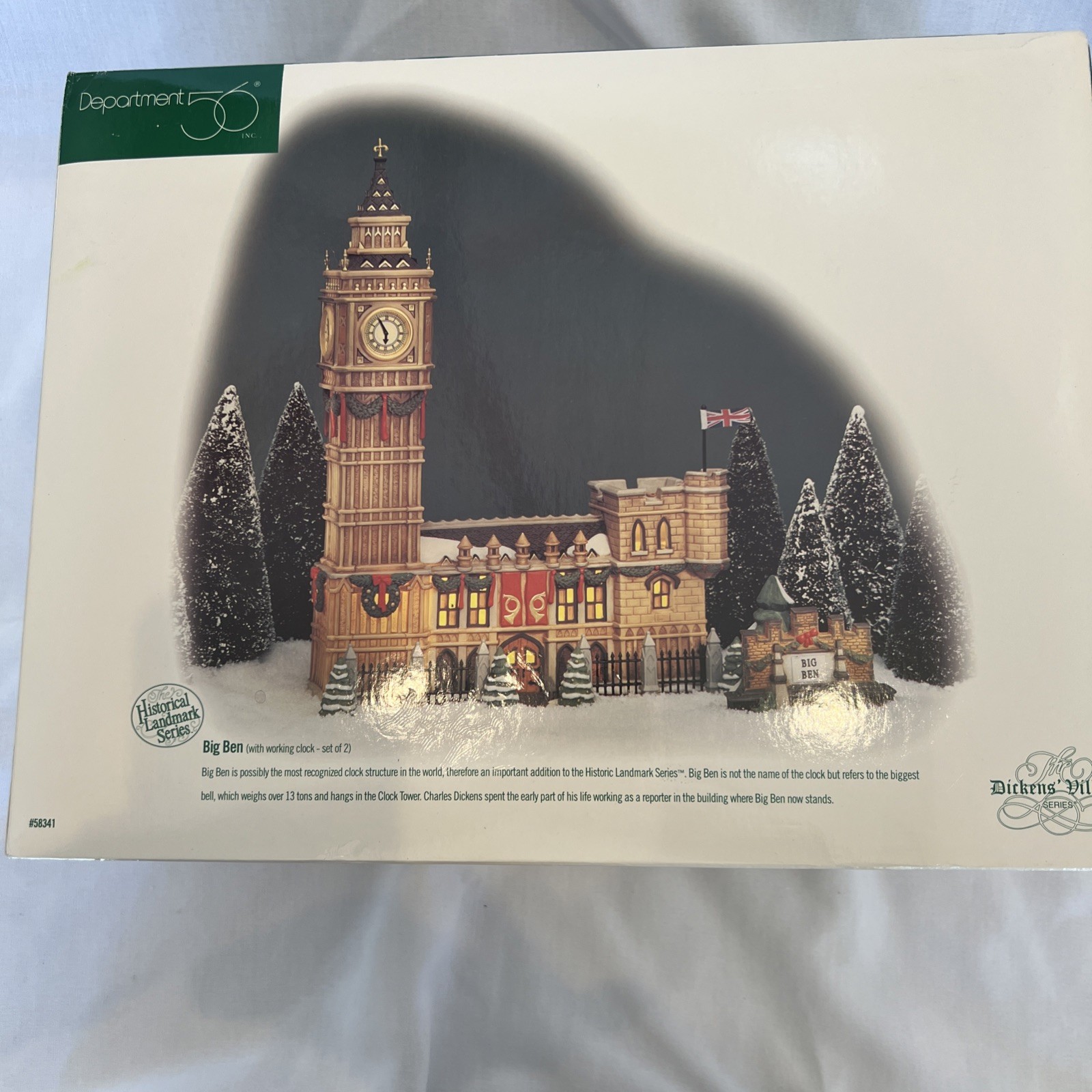 Big Ben Department 56 Dickens Historical Landmark Series #58341 Retired Vintage