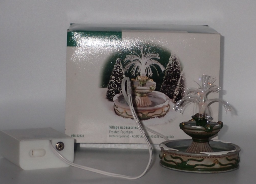 Department 56 Heritage Village Frosted Fountain Fiber Optic Lighted Accessory