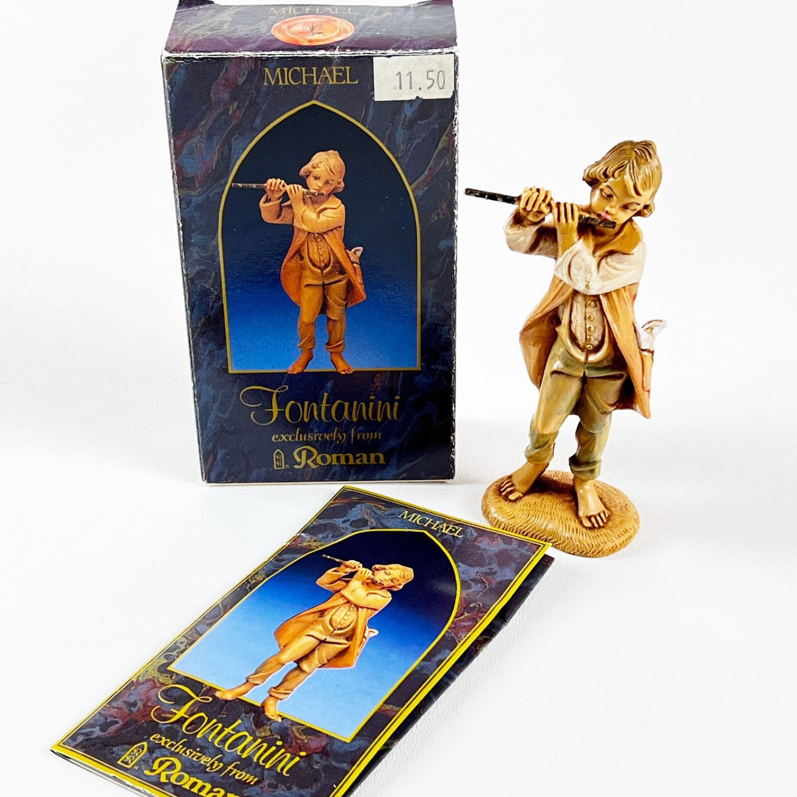 Fontanini Michael Depose Italy Heirloom Nativity w Box Card by Roman 52565 ~1992