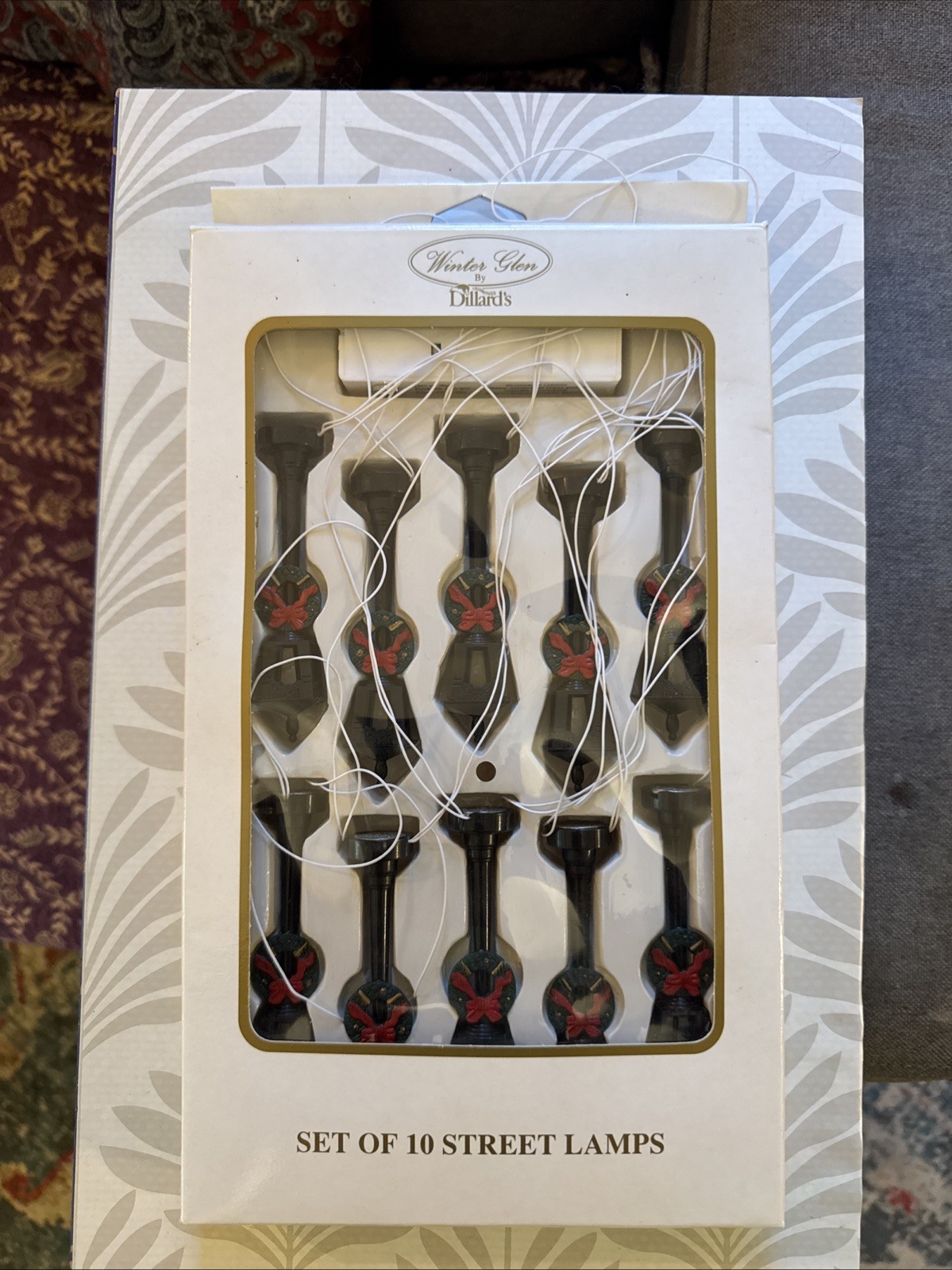 Vntg. 1993 Lemax Village Collection- Street Lamps (Set Of 10) NIB (Item#34053)