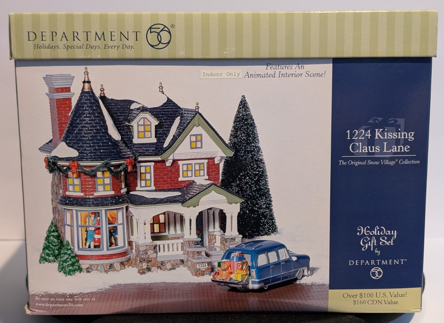 Department 56 Snow Village “1224 Kissing Claus Lane” W/Animation & Music # 55091