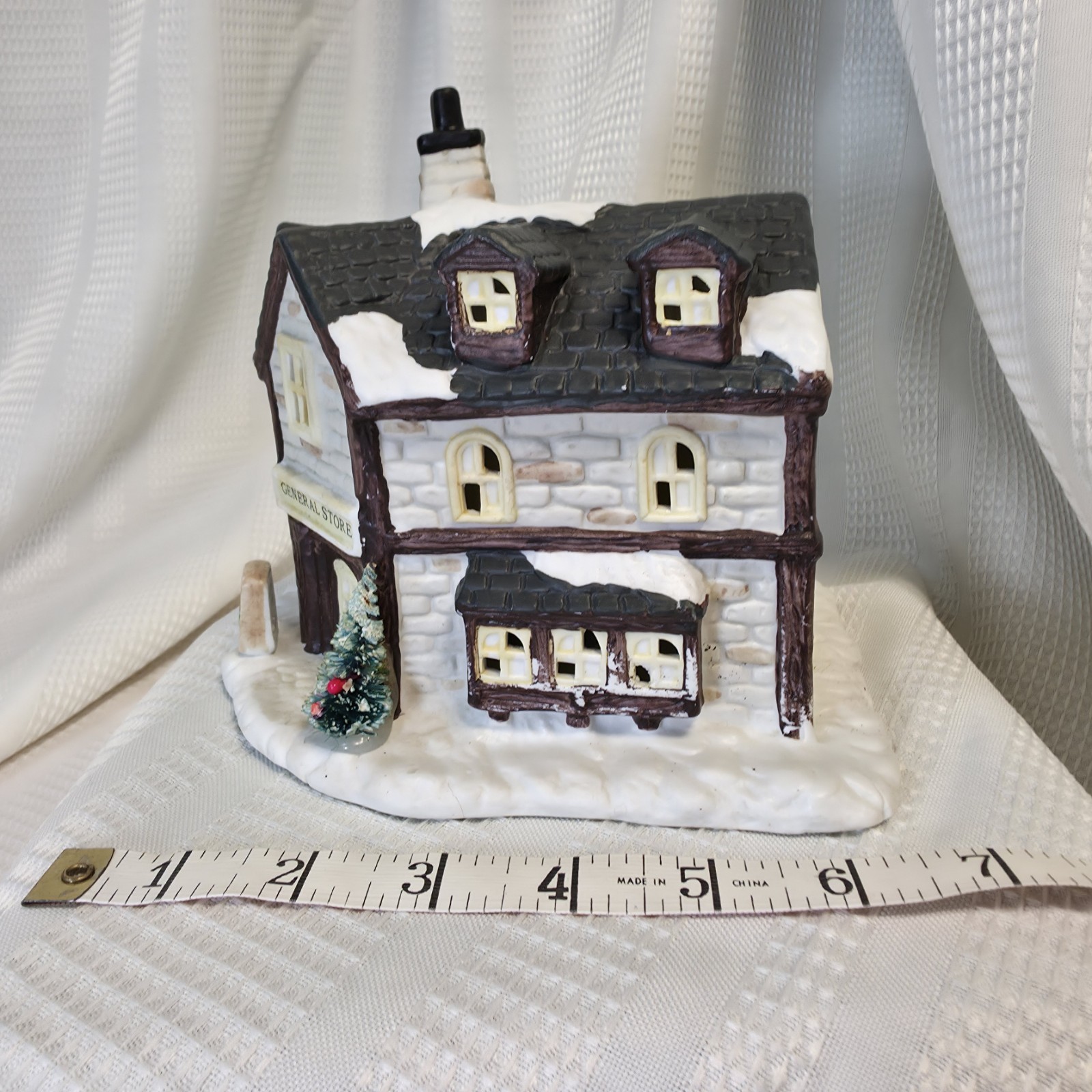 Christmas Village Seasonal Specialties General Store 1991 Hand Painted VTG