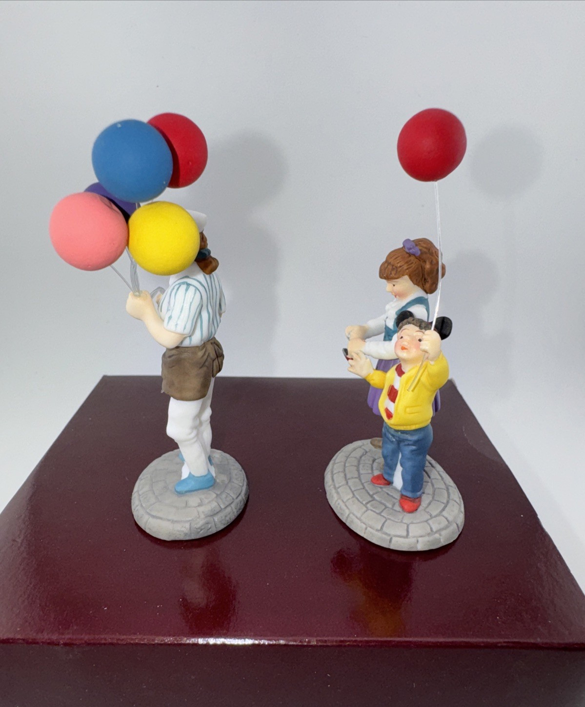 Department 56 Balloon Seller Disney Parks Village Series Set of 2 Handpainted