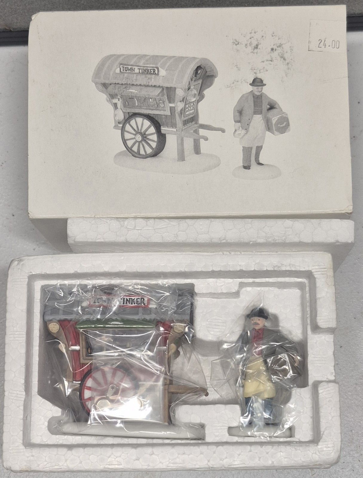 Dept 56 Heritage Village “Town Tinker” Christmas Figurine Set NOS NIB
