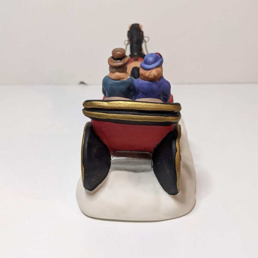 Carriage Ride Figurine, Vintage 1996, Horse Drawn, Christmas Village Decoration