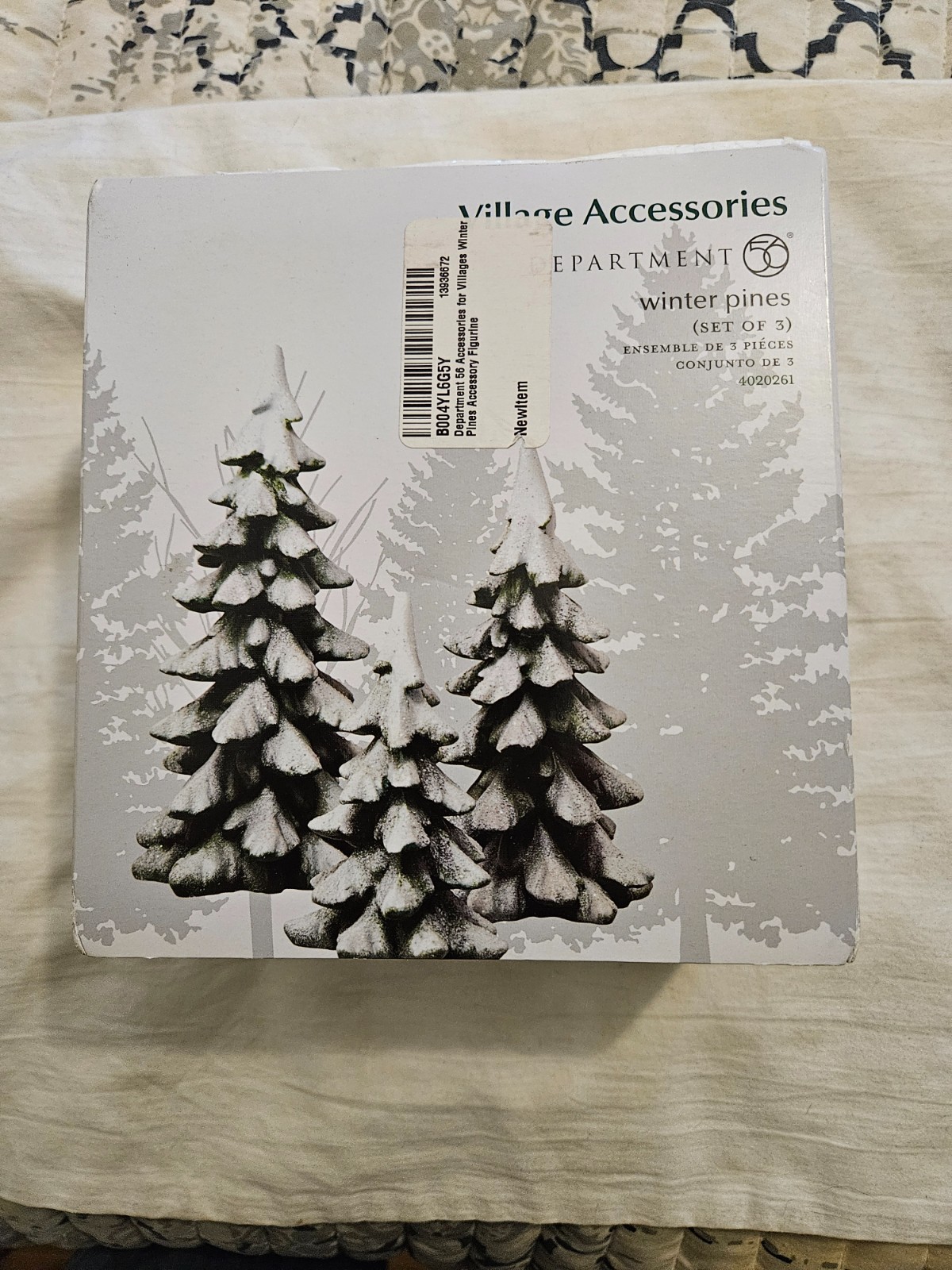 Department 56 Village Accessories Winter Pines ( Set of 3) 4020261 New in Box