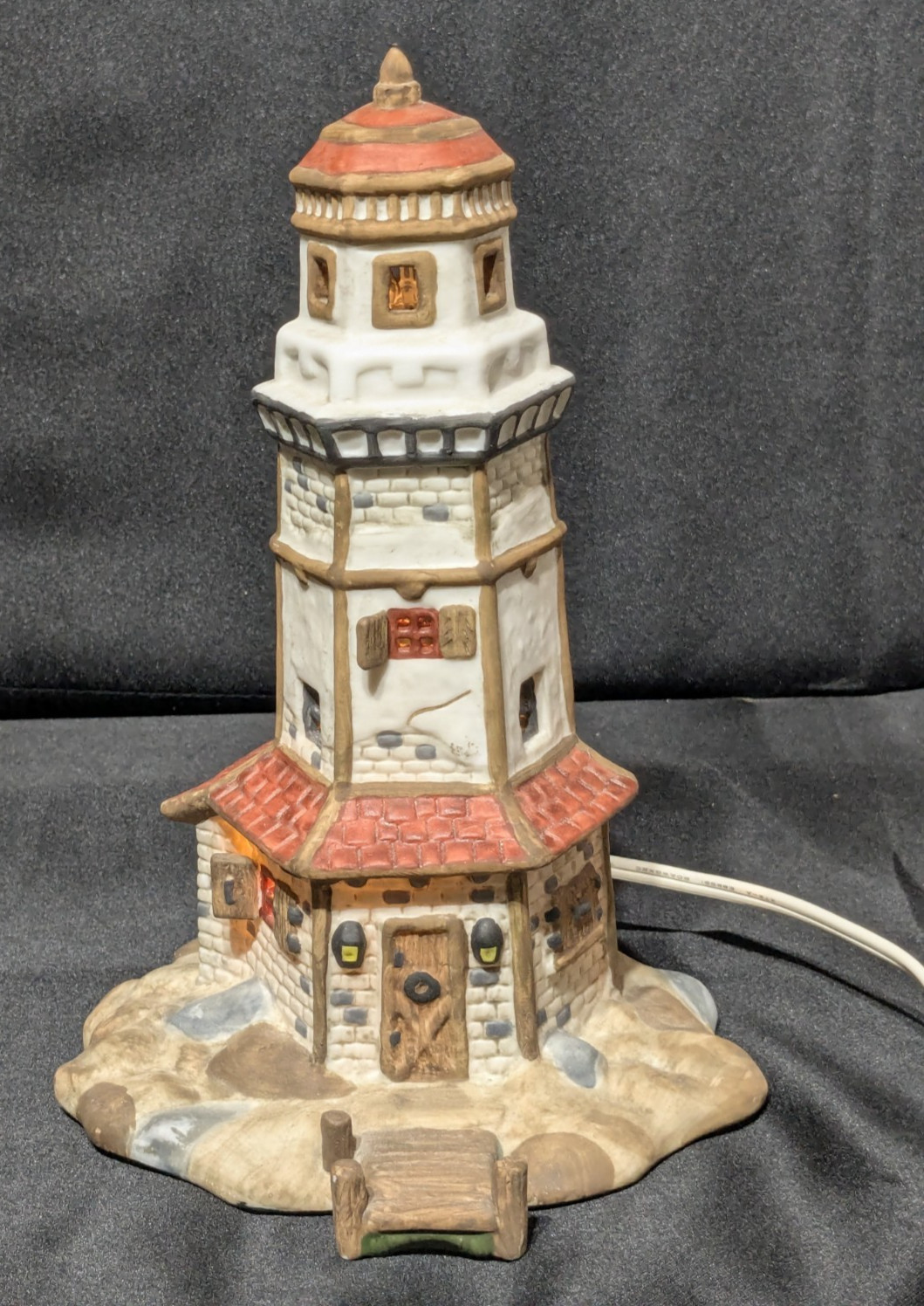 Pacific Rim Bristol Waterfront Porcelain Portshead Lighthouse with Light
