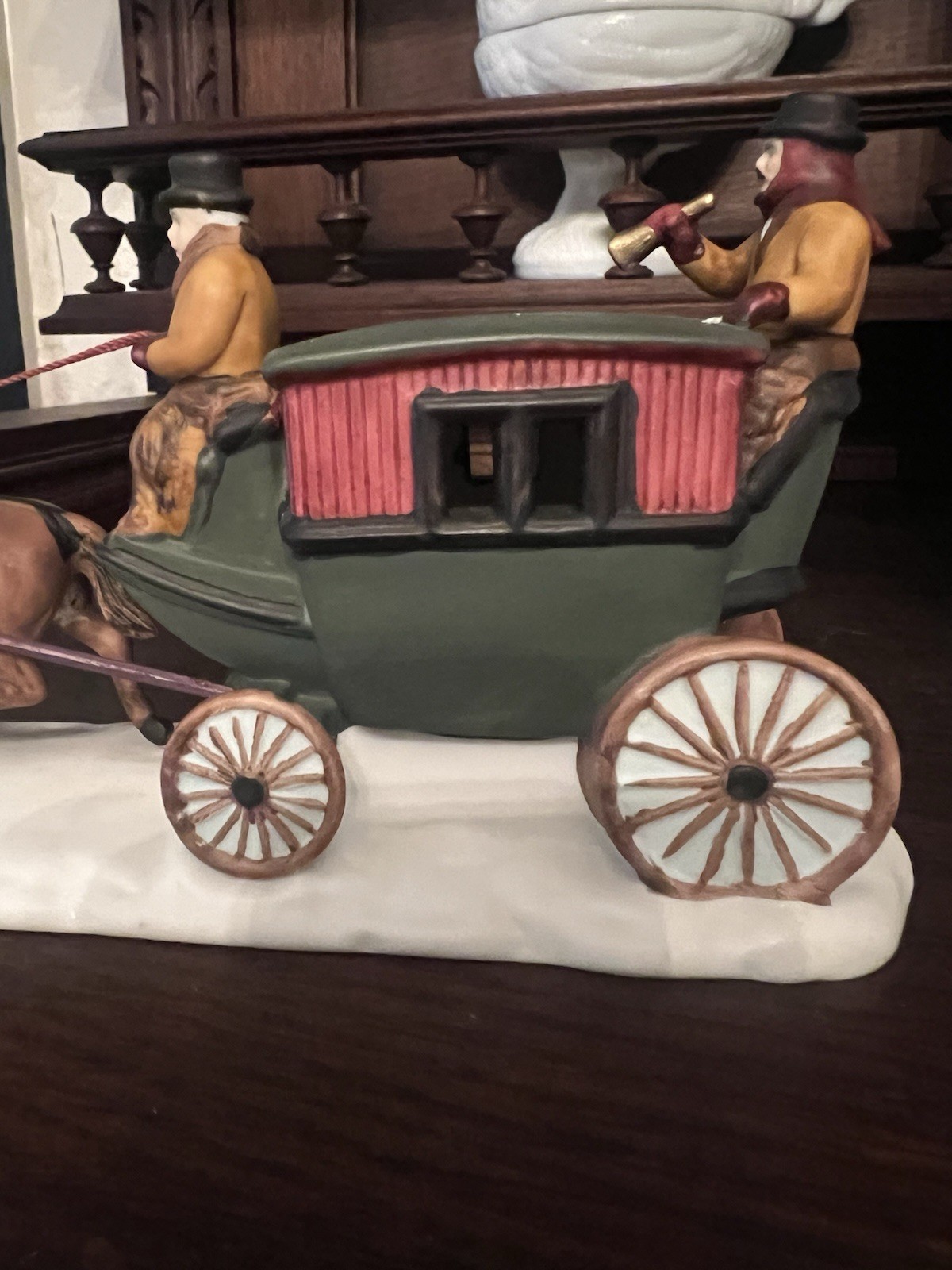 VTG 1988 Dept 56 Heritage Village Horse Drawn Carriage Dover Coach Retired