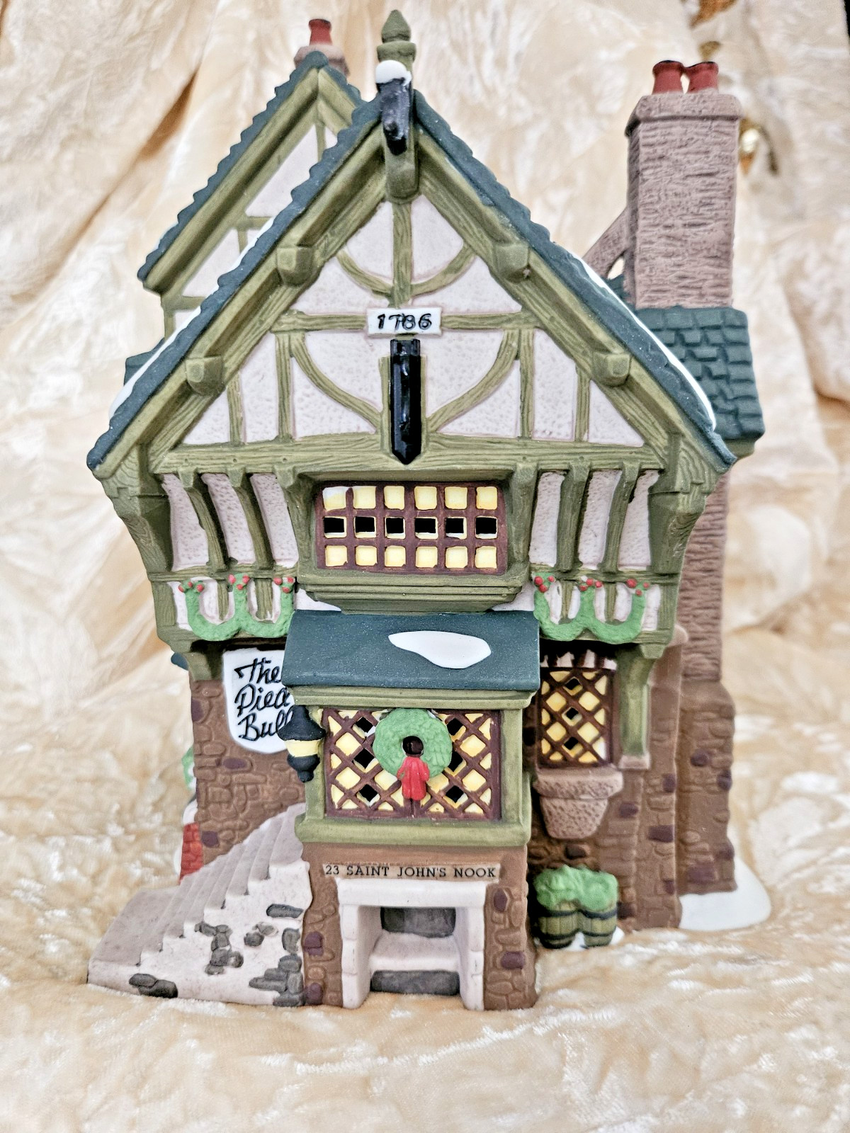 5751-7 Dept. 56 Dickens’ Village “The Pied Bull Inn” 2nd Ed 1993 NIB Vintage Box