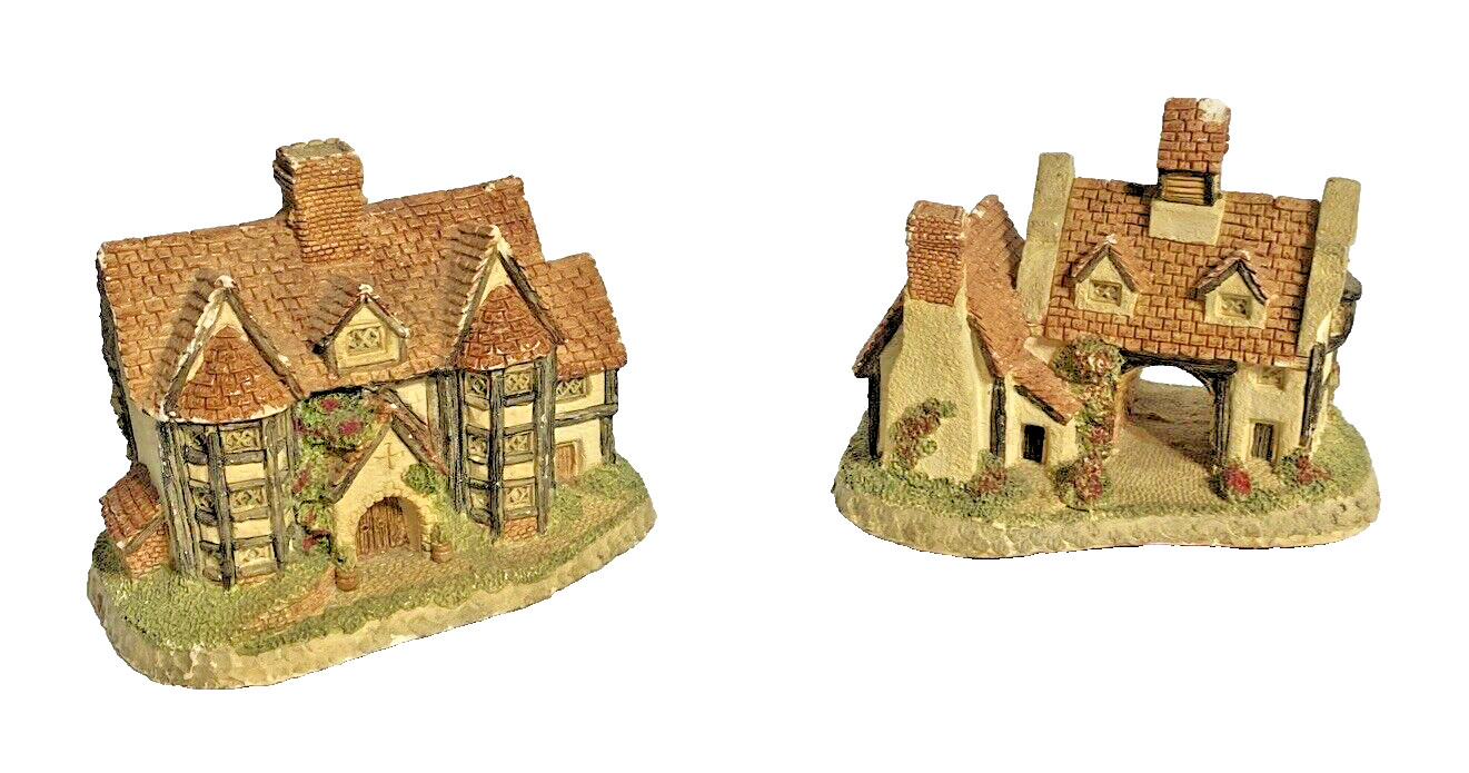 DAVID WINTER COTTAGES LOT OF 7 1983-95 + 2 ornaments in cottage shape UKmade EUC