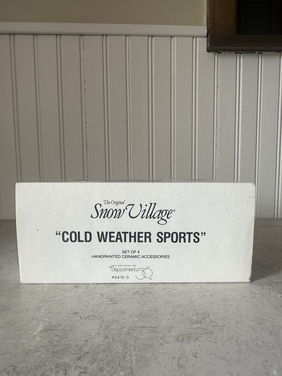 Dept 56 Snow Village 4 Piece Set “Cold Weather Sports” #5410-0 Hockey Accessory