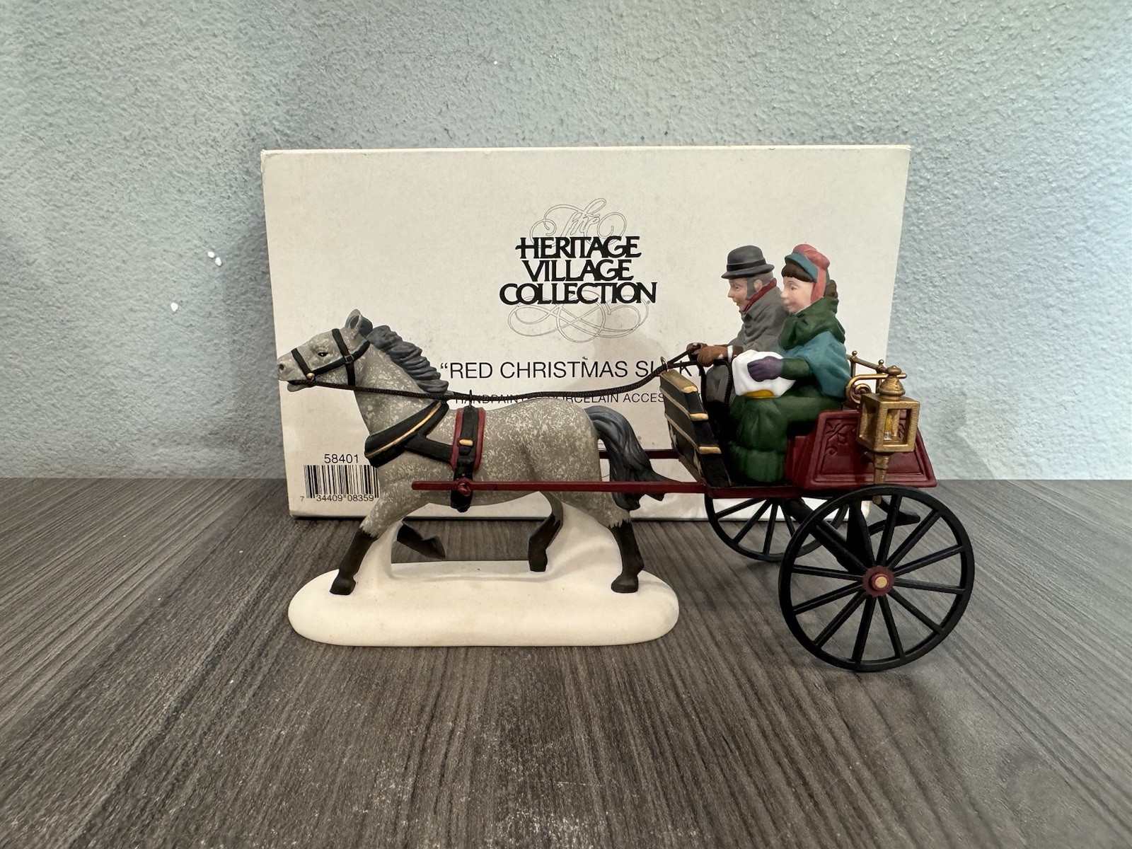Department 56 Village Accessories Red Christmas Sulky With Box