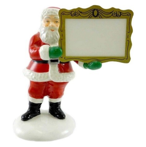 Dept 56 Village Santa Sign ~ #53051 ~ Snow Village ~ Mint In Box ~ Very Cute!