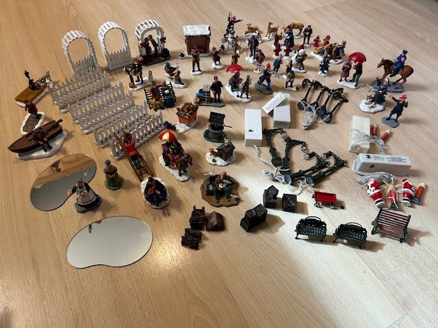 Lemax Christmas Village Figurines and Accessories – Over 70 Pieces!!