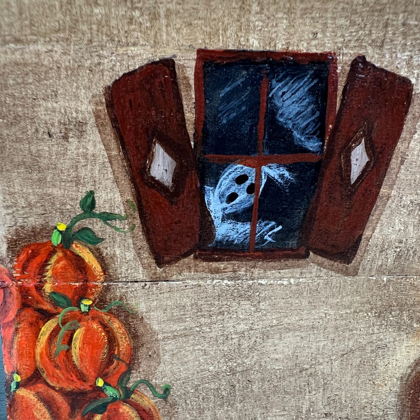 Halloween Bird House Handmade Painted Skeletons Ghosts Spiders Pumpkins 1995