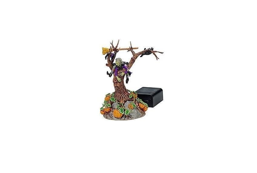 Dept 56 Snow Village Halloween Witch Crash 56-53056 Spinning Head -In Styrofoam