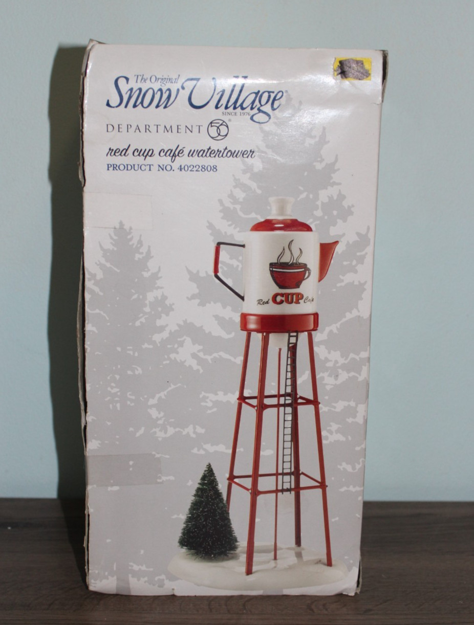 Department 56-Snow Village – Red Cup Cafe Tower 11″-4022808