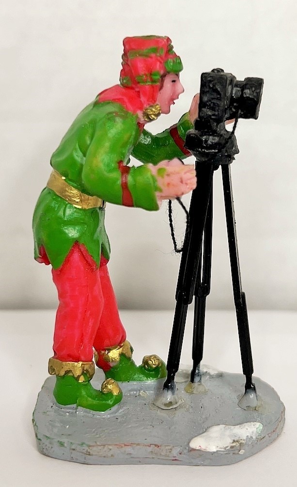 Lexmark Photo with Santa Elf Dressed Photographer Camera on Tripod