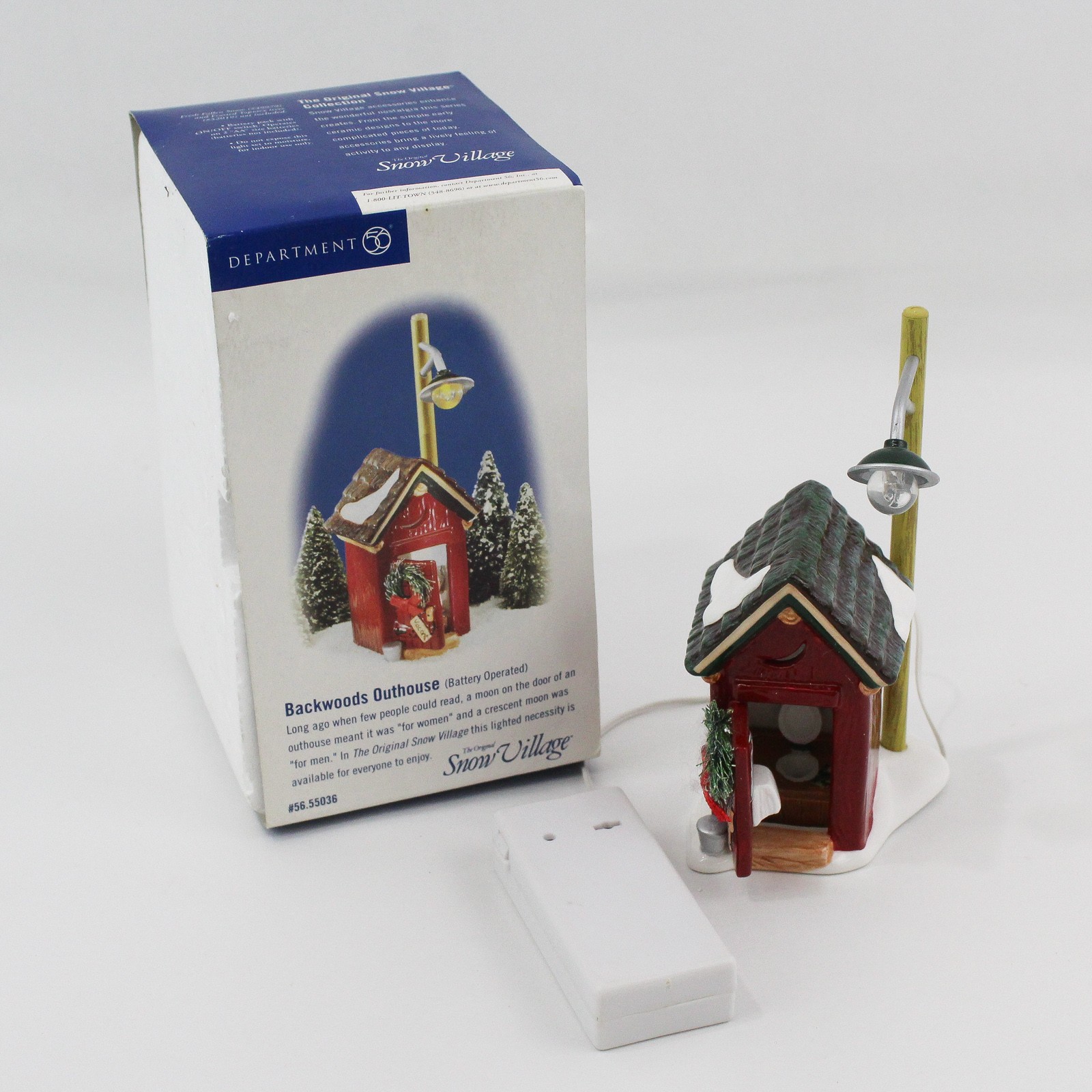1999 Dept 56 Snow Village Backwoods Outhouse 55036