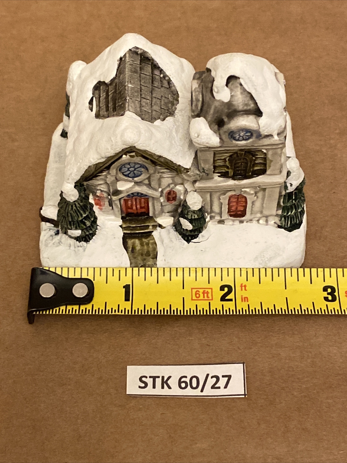 RSVP The American Rustic Series Country CHURCH Christmas Village, 2.75”L x2.25”W