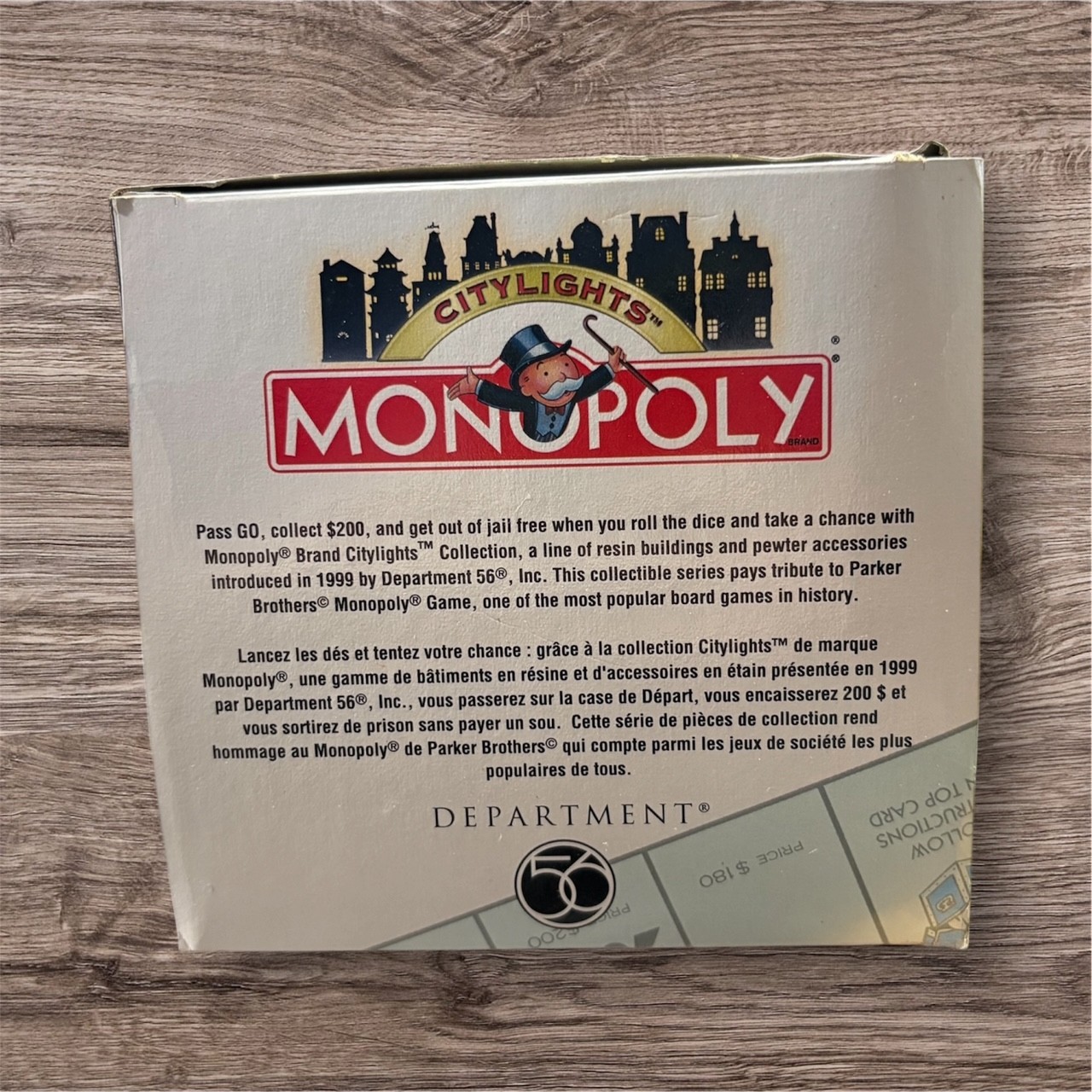 DEPT 56 CITY LIGHTS MONOPOLY BUILDING 100 ORIENTAL AVE ORIENTAL EXPRESS