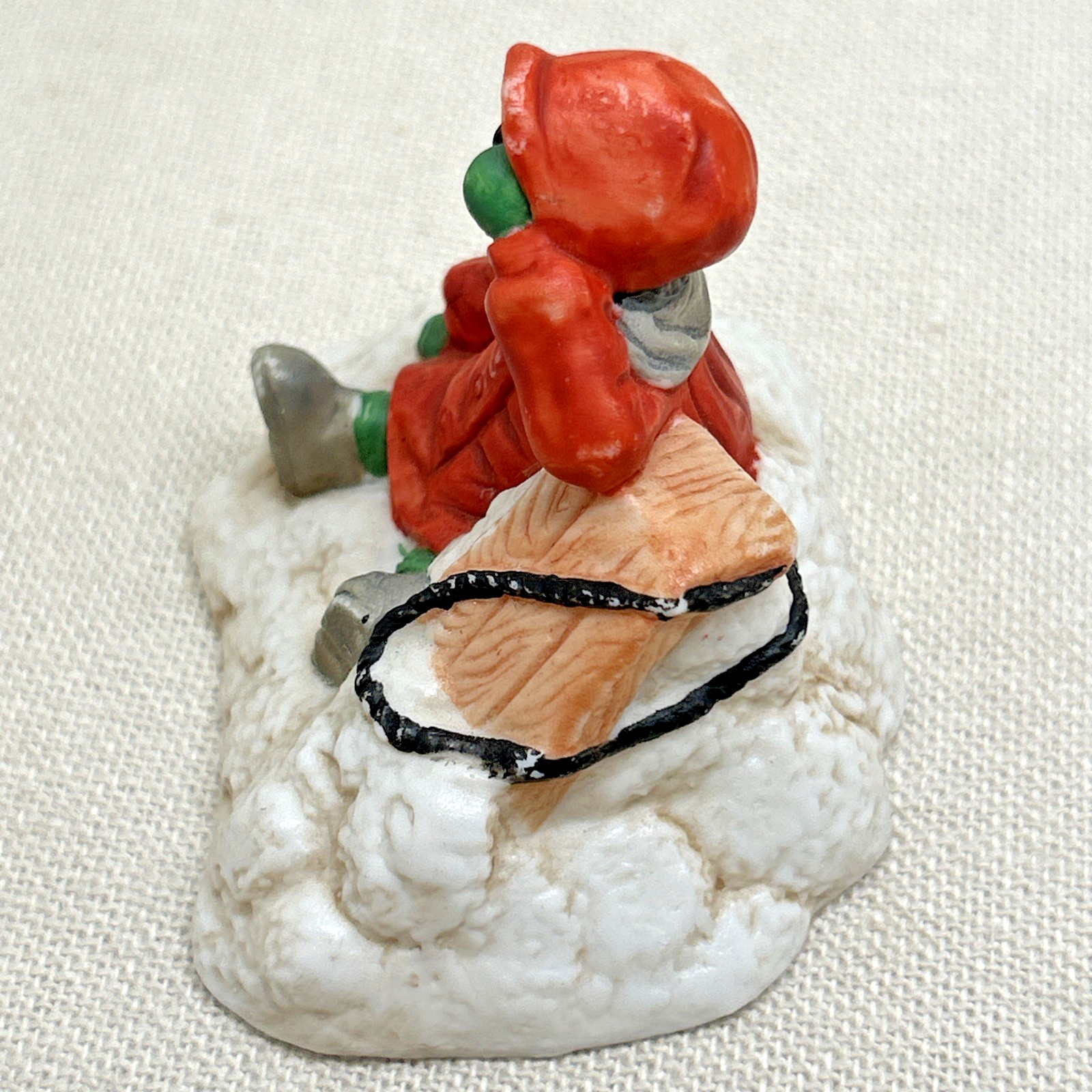 Grandeur Noel 1993 Mercuries Girl Sled Victorian Christmas Village Figure VTG