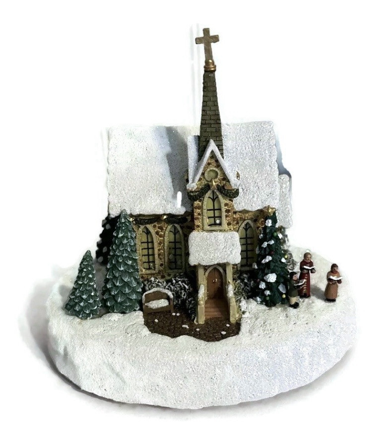 NEW! Thomas Kinkade “Winter Wonderland” Village Chapel Illuminated
