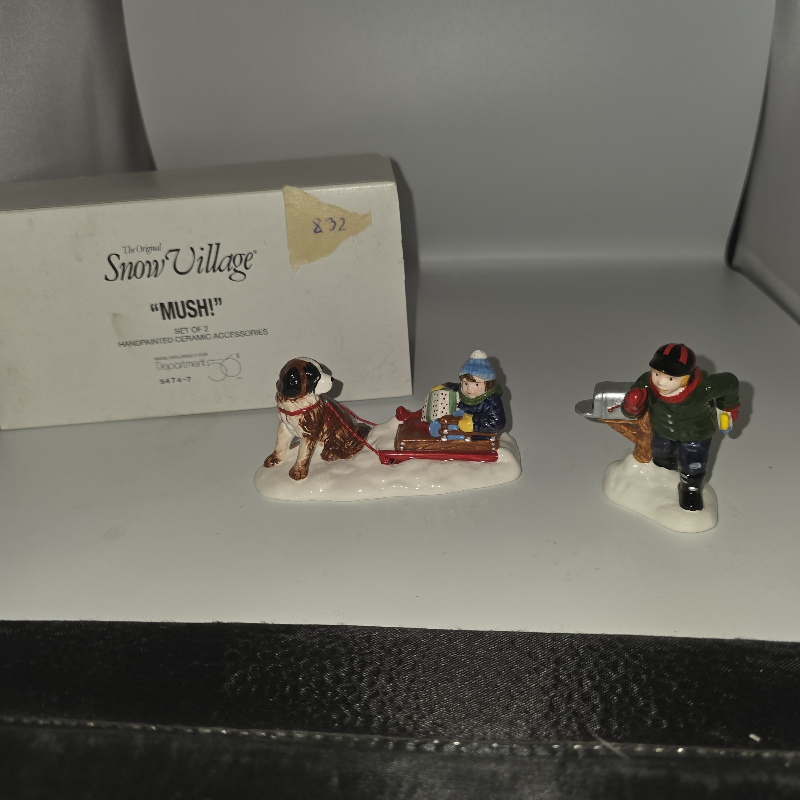Department 56 Original Snow Village Accessories MUSH! 5474-7 Set of 2