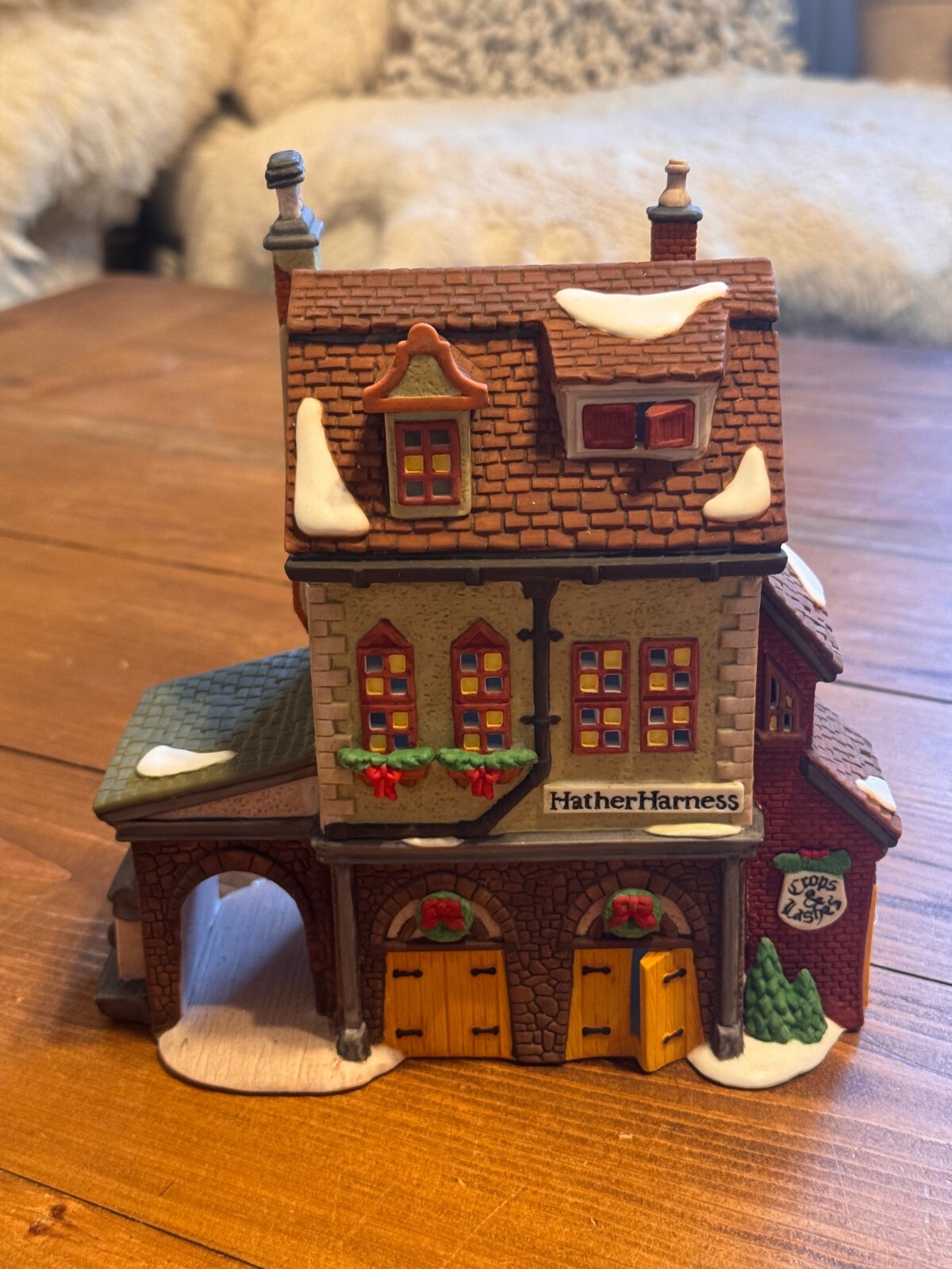 Vintage Dept. 56 Dickens Village 1994 Hather Harness Building in Box