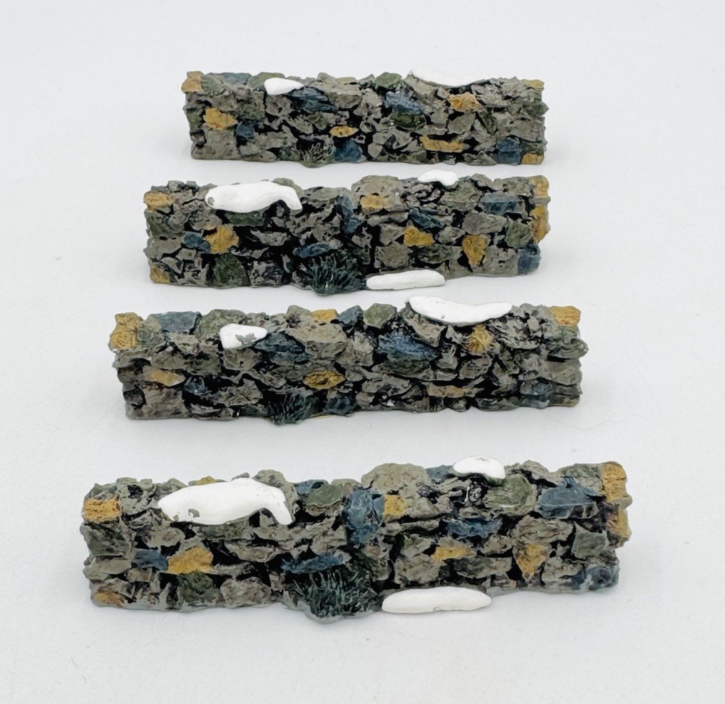 Lemax 1999 Village Collection Poly-Resin Colonial Stone Wall Set Of 10