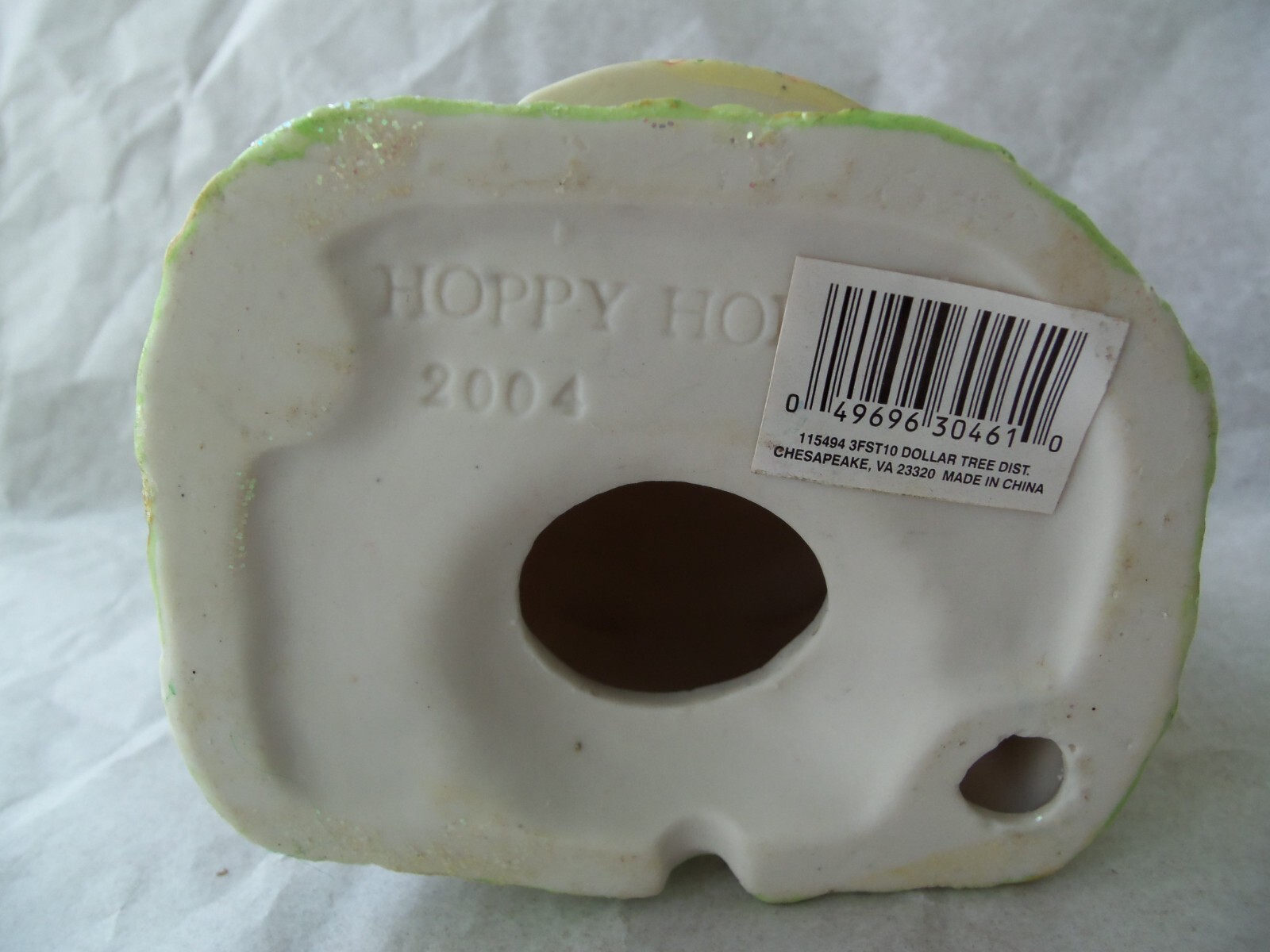 Easter Bunny Village Bakery House! HOPPY HOLLOW! 2004! CAN LIGHT UP! GLITTER