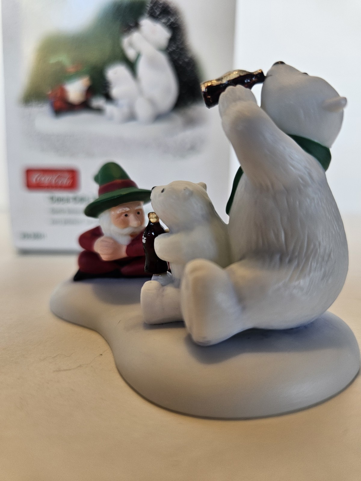 🎅 Department 56 Coca-Cola “Taste Test” Polar Bear & Elf Figurine 🐻‍❄️ NIB 🎄