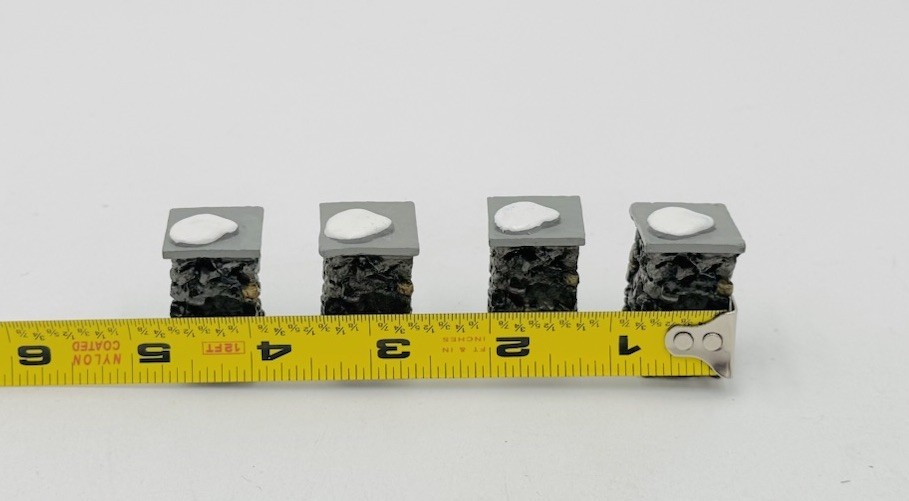 Lemax 1999 Village Collection Poly-Resin Colonial Stone Wall Set Of 10