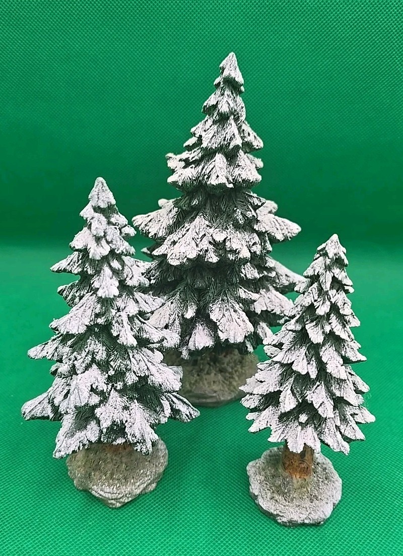 Dept.56 “Snowy Scotch Pines” Set of 3 #52615 Christmas Village With Box