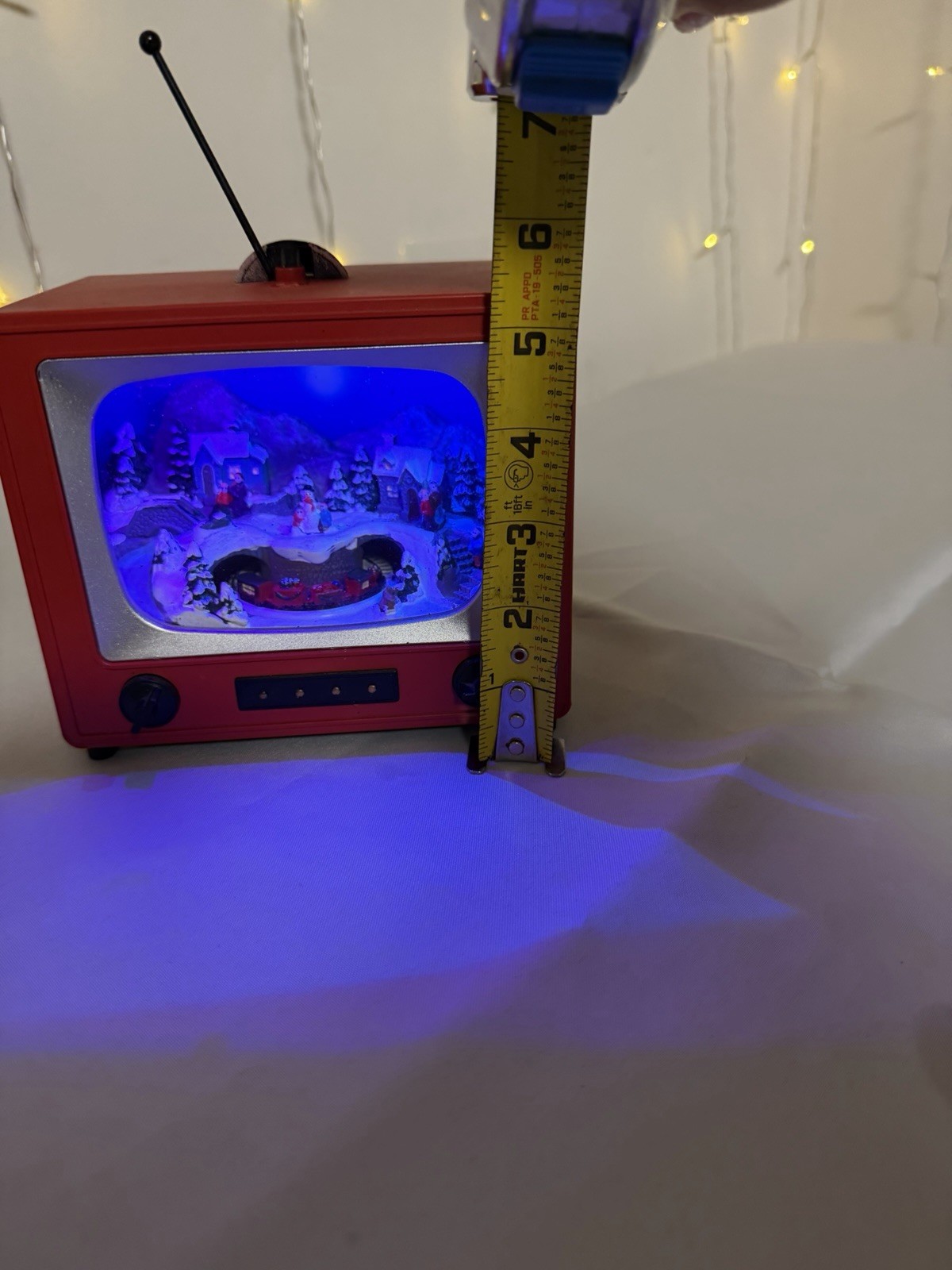 Animated Lighted Christmas Village Retro TV Train Holiday Display