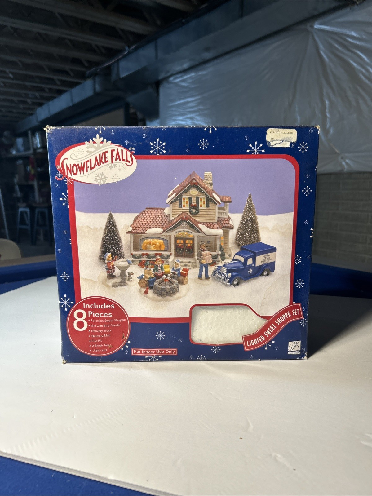 BK Collectibles Snowflake Falls Lighted Sweet Shoppe Set (8 pcs) Light VTG NEW