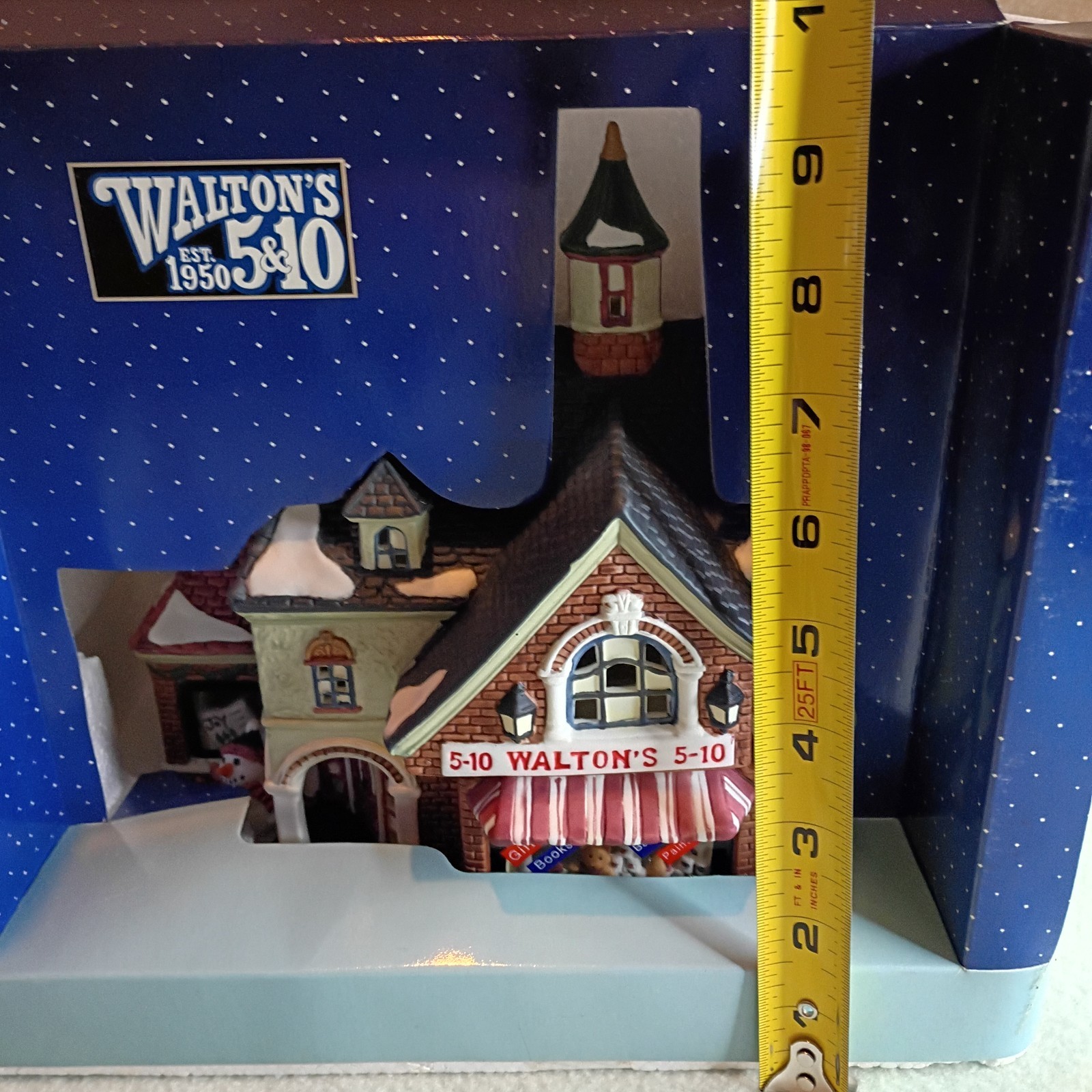 NEW Vintage Holiday Time Village Collector Lighted Walton’s 5&10 Christmas P0416